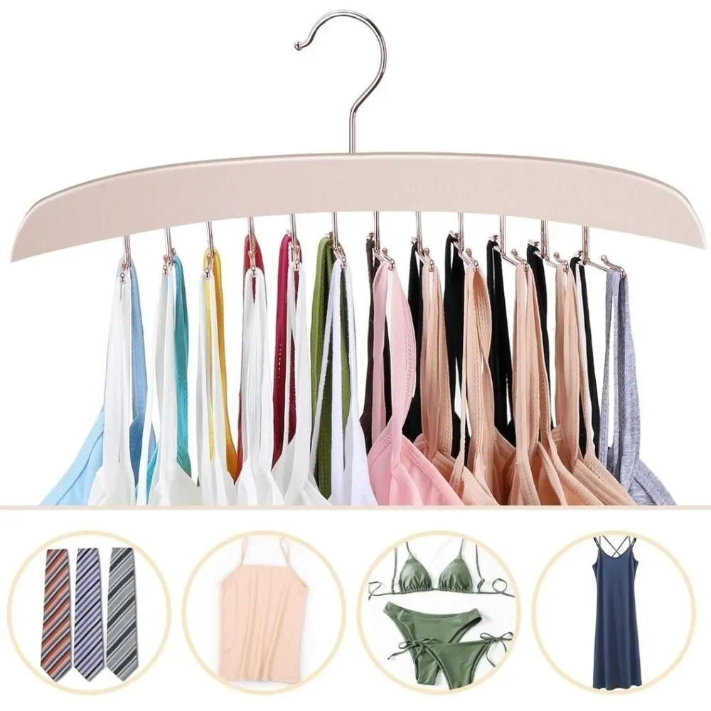 📷🔸️NWOT Rose Gold Rotating Space Saving Wood Hanger